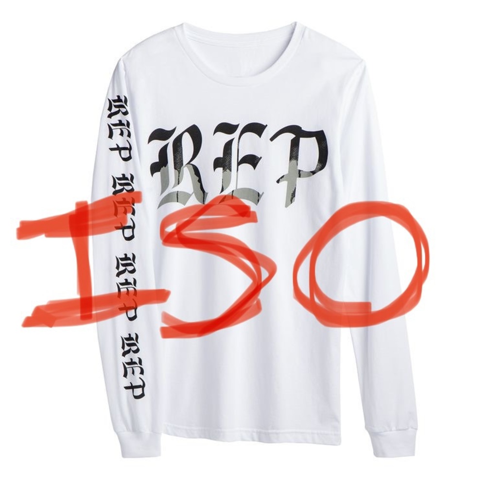 ISO XXL Taylor Swift Reputation white Long sleeve